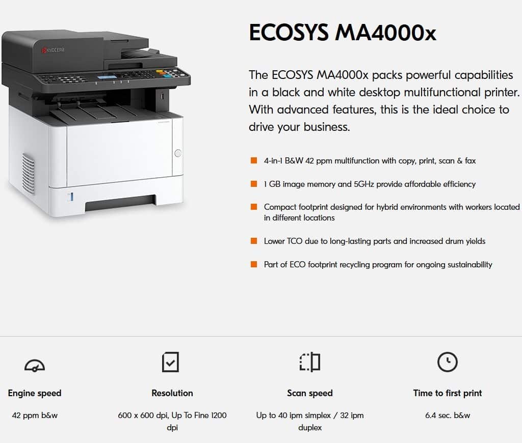Kyocera ECOSYS MA4000x 110C142US0