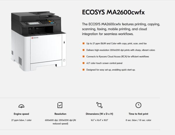 Kyocera ECOSYS MA2600cwfx [110C0D2US0]